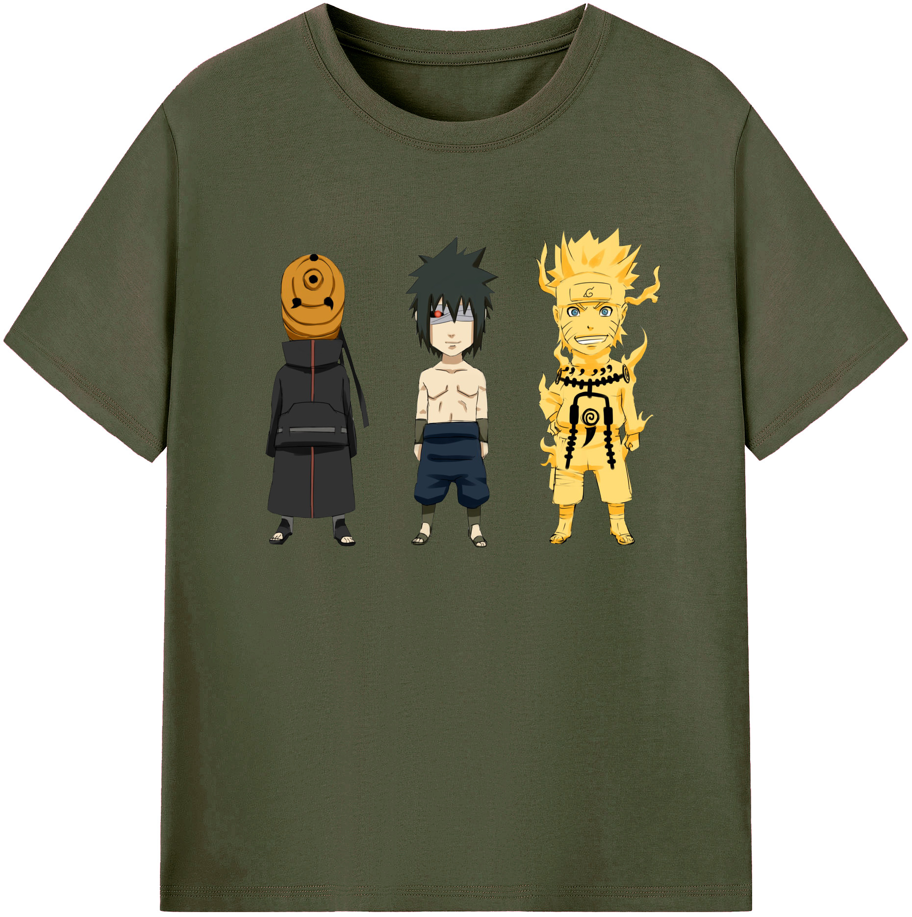 （画像用） NARUTO -ナルト- うちは サスケ Uchiha Sasuke 綿100％ メンズ半袖Tシャツ｜肌触りやわらか＆通気性